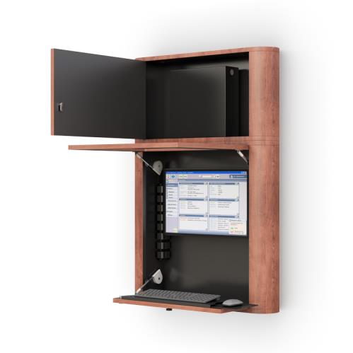 Wall Mounted Computer Workstation Cabinet - AFC