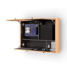 Wall Mounted Computer Workstation with CPU Holder