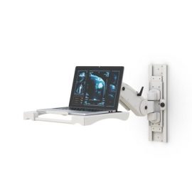 Track Mounted Laptop Arm with Foldable Tray