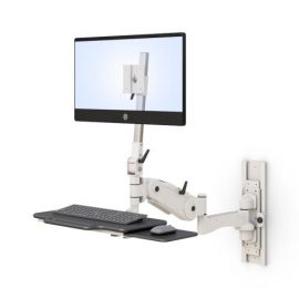 Wall Mounted Monitor Arm and Keyboard Tray