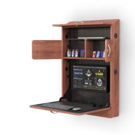 Swing Out Wall Mounted Medical Computer Cabinet