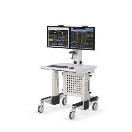 Cleanroom Mobile Workstation Double Monitor