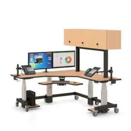 Ergonomic L Shaped Sit-Stand Desk