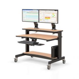 Two-level Computer Desk with Keyboard Tray