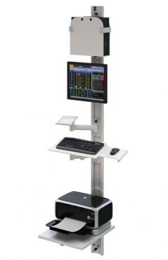 Track Mounted Height Adjustable Computer Station