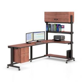 L-shaped Office Desk with Hutch