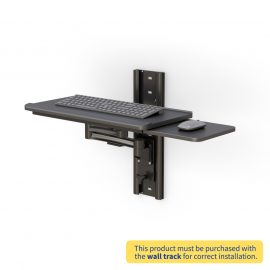 Wall Mount Z-Arm Keyboard Tray with Mouse Holder