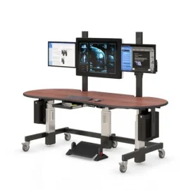 Ergonomic Electric Standing Desk for Radiology Ultrasound Reading