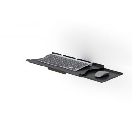 Wall Mounted Keyboard Tray with Sliding Mouse Holder