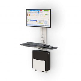 Wall Mounted Computer Station with Foldable Keyboard Arm