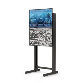 Vertical Double Monitor Floor Stand