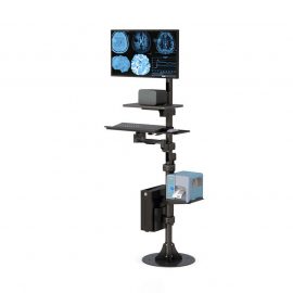Medical Computer Stand with Printer Tray