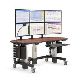 Standing Workstation Desk with Video Wall