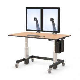 Radiology Workstation Dual Monitor Mounts Height Adjustable