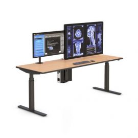 Radiology Remote Desk with Multi Monitor Mounts