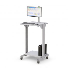 Mobile Utility Computer Cart with Shelving 42″ Standing height