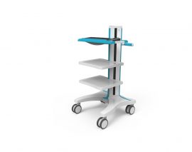Two-Level Tray Medical Utility Computer Cart OEM