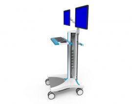 Dual Monitor Medical Computer Cart OEM