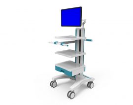 Medical Utility Computer Cart with Drawer OEM