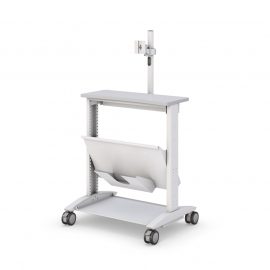 Hospital Medical Computer Cart with Shelf