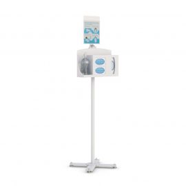 Respiratory Hygiene Dispenser Station Stand with signage