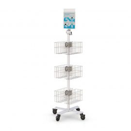 Lightweight Storage Retail Cart with multiple wire Basket Shelves