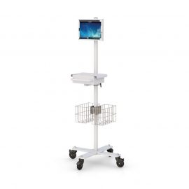 Mobile Tablet cart with printer shelf for data entry