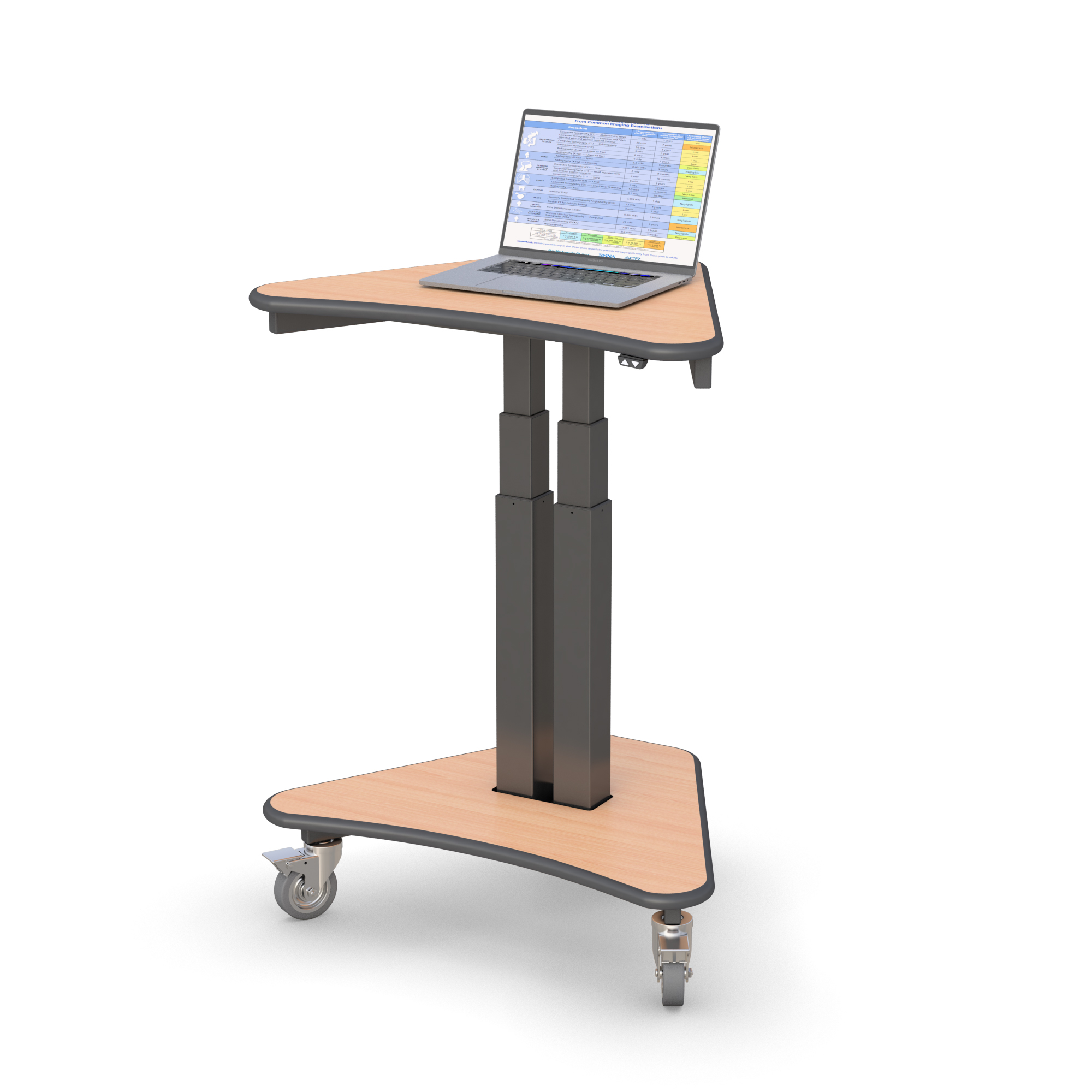 Telescopic Mobile Laptop Computer Cart – Adjustable Rolling Stand